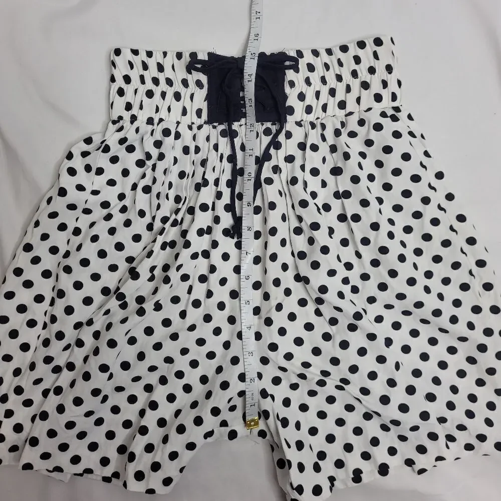 VINTAGE 80s set polka-dot high waist shorts and crop top S - Picture 14 of 15